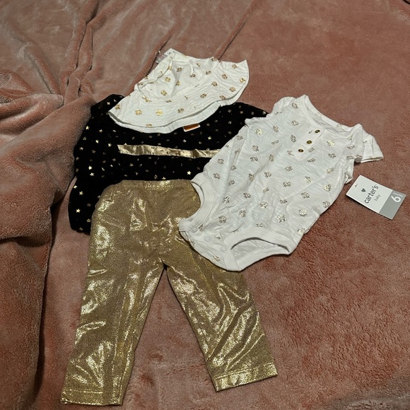 Baby Girl Gold/Black out fit size 6-9 months - Picture 6 of 6